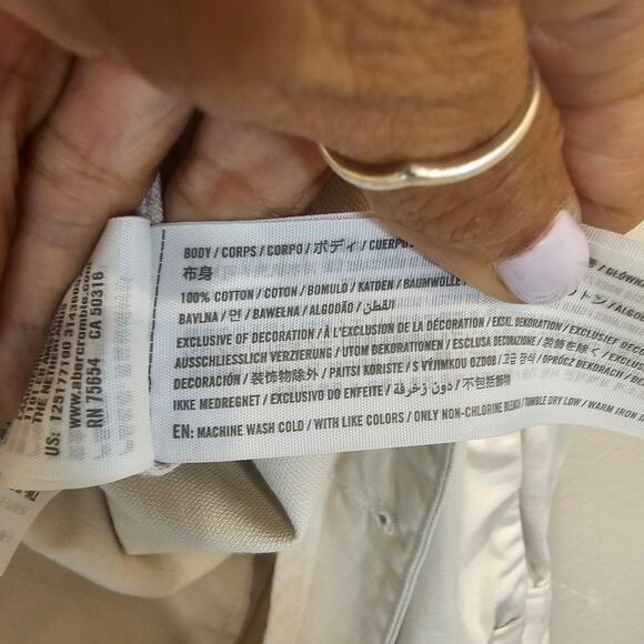 Abercrombie & Fitch Canvas Cotton Button Down Jacket Size XS - Picture 6 of 6